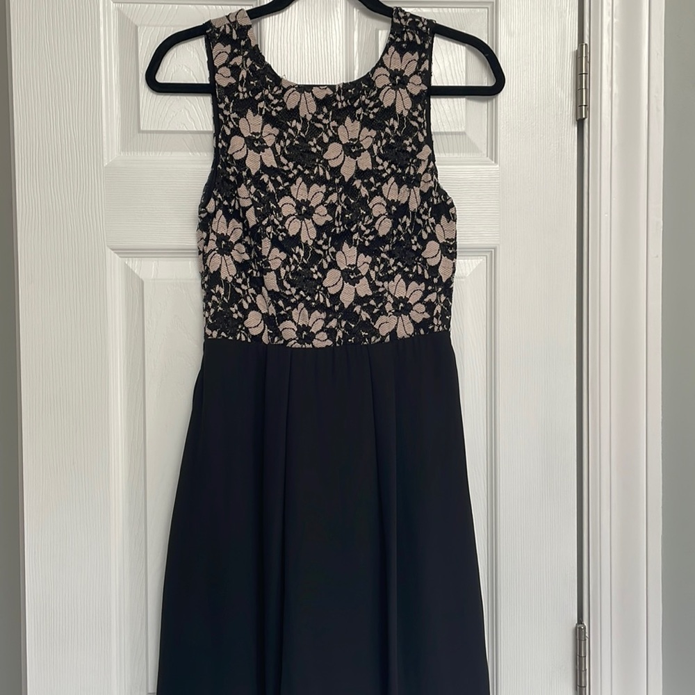 Black open backed dress